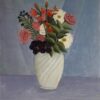 Henri Rousseau Bouquet of Flowers – 1910 Naïve Art Oil Painting | Handmade Canvas Art, Vibrant Floral Composition