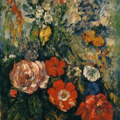 Bouquet of Flowers" by Paul Cézanne – Exquisite Floral Oil Painting (c.1880) for Art Collectors