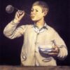 Boy Blowing Bubbles – Inspired by Edouard Manet (1869) Realist Genre Painting Oil on Canvas