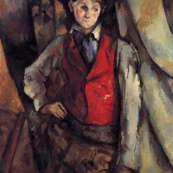 Boy in a Red Vest" – Post-Impressionist Masterpiece by Paul Cézanne (1888)