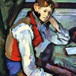 Boy in a Red Vest" (1889) – Paul Cézanne Post-Impressionism, Oil on Canvas
