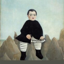 Henri Rousseau "Boy on the Rocks" Reproduction – Naïve Art Oil Painting for Home Decor