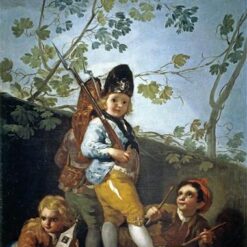 Boys Playing Soldiers | Romanticism by Francisco Goya (1779)