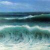 Realist Maritime Masterpiece – Breaking Waves I, c.1890 by David James, High-Quality Replica