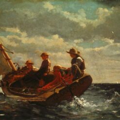 Winslow Homer 'Breezing Up (A Fair Wind)' (1873-1876) – Exquisite Oil Reproduction of Realist Genre Painting