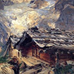 John Singer Sargent Oil Painting – Brenva Glacier, 1908-1909, Impressionist Landscape