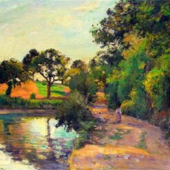 Bridge at Montfoucault" - Camille Pissarro 1874 | Tranquil Impressionist Landscape
