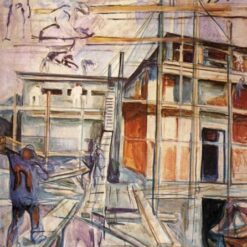 Building the Winter Studio, Ekely – Edvard Munch Expressionist Oil Painting (1929) Reproduction