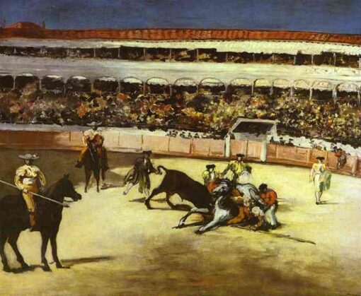 Scène de corrida – Inspirée d'Édouard Manet (1866) Peinture à l'huile réaliste