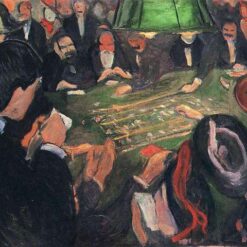 By the Roulette by Edvard Munch – 1892 Expressionist Oil Painting