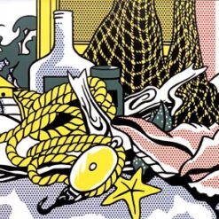 Roy Lichtenstein Inspired Pop Art Still Life – 'Cape Cod Still Life' (1972) – Hand-Painted Oil on Canvas