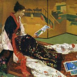 Caprice in Purple and Gold: The Golden Screen – Whistler Japonism Oil Painting, 1864