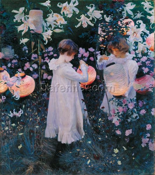 Impressionist Oil Painting Reproduction – Carnation, Lily, Lily, Rose by John Singer Sargent