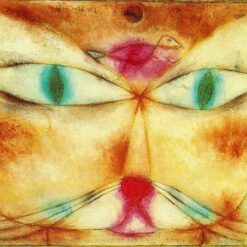 Cat and Bird by Paul Klee – Expressionist Animal Painting (1928)