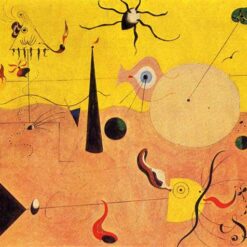 Inspired by Joan Miró’s Catalan Landscape (The Hunter) (1923-1924) – Abstract Surrealist Landscape Oil Painting (64.8 x 100.3 cm)
