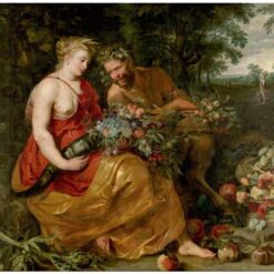 Ceres and Pan – Baroque Oil Painting by Peter Paul Rubens