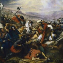 Charles de Steuben’s The Battle of Poitiers, 732 – Romanticism Historical Oil Painting Replica