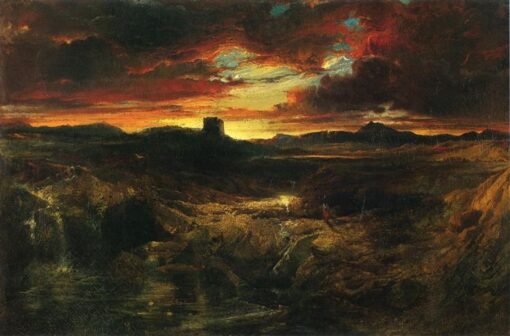 Childe Roland to the Dark Tower Came by Thomas Moran – Handcrafted Romanticism Art Reproduction