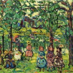 Children in the Park by Maurice Prendergast – Post-Impressionist Oil Painting (c. 1907)