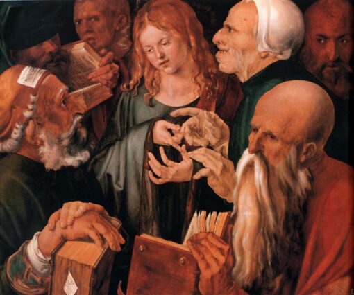 Christ among the Doctors by Albrecht Dürer – 1506 Northern Renaissance Religious Oil Painting on Panel