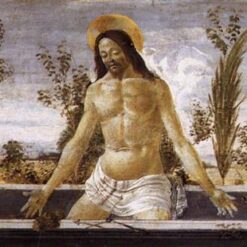 Christ in the Sepulchre by Sandro Botticelli – Early Renaissance Religious Painting on Panel