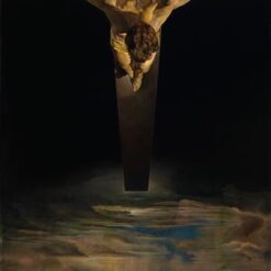 Christ of St. John of the Cross" Oil Painting - Inspired by Salvador Dali's Surrealist Religious Art