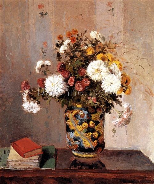 Chrysanthemums in a Chinese Vase” – Camille Pissarro’s 1873 Impressionist Floral Art