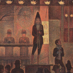 Hand-Painted Georges Seurat ‘Circus Sideshow’ Oil Painting - Pointillist Neo-Impressionist Art on Canvas from Dafen Village Studio