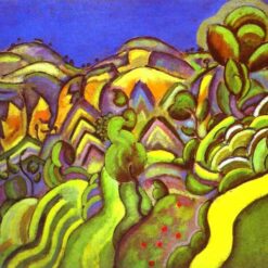 Hand-Painted Joan Miró Ciurana, the Path – Cubist Fauvist Landscape Painting (1917) | Oil on Canvas Reproduction