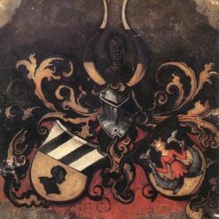 Combined Coat of Arms of the Tucher and Rieter Families by Albrecht Dürer - 1499 Northern Renaissance Oil Painting on Panel