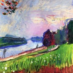 Custom Oil Painting Inspired by Henri Matisse – 'Copse of the Banks of the Garonne' (1900) – Fauvist Landscape on Canvas