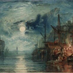 Shields, on the River Tyne by J.M.W. Turner – Handcrafted Romantic Marine Art Reproduction
