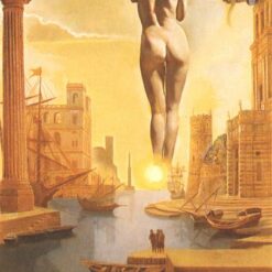 Surrealist Oil Painting Inspired by Salvador Dali’s "Hand Drawing Back the Golden Fleece to Show Gala"