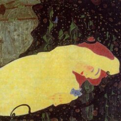 Egon Schiele Danae Oil Painting - 1909 Art Nouveau Mythological Canvas Artwork