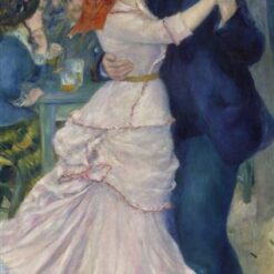 Renoir's 'Dance at Bougival' – Stunning Hand-Painted Impressionist Oil Painting for Home Decor