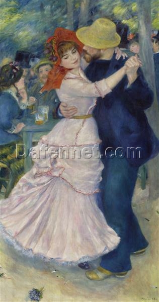 Renoir’s ‘Dance at Bougival’ – Stunning Hand-Painted Impressionist Oil Painting for Home Decor