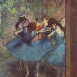 Elegant Custom Reproduction of Dancers in Blue by Edgar Degas, 1895 – Impressionism on Canvas
