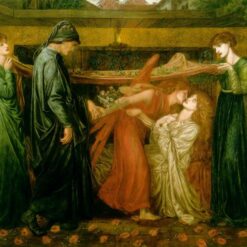 Dante's Dream by Dante Gabriel Rossetti – Romantic Literary Oil Painting for Home Decor