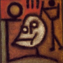 Expressionist Oil and Paper Painting Death and Fire by Paul Klee (1940) – Modern Genre Art for Home or Office Decor