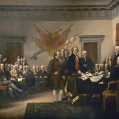 Hand-Painted Oil Reproduction of John Trumbull's 'Declaration of Independence' (1817-1819) – Neoclassical History Painting