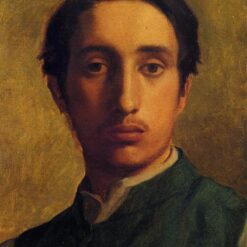 Edgar Degas ‘Degas in a Green Jacket’ (1855-1856) – Early Self-Portrait in Oil, Private Collection