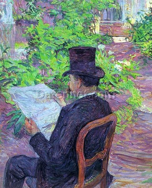 Desire Dehau in the Garden – Henri de Toulouse-Lautrec 1890 Post-Impressionist Oil on Canvas