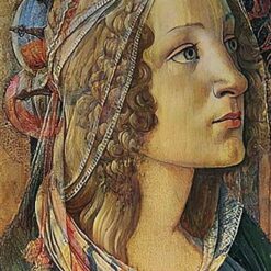 St. Catherine from Botticelli's Virgin and Child with Saints - 1488 Early Renaissance Tempera Painting on Panel