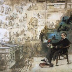 Robert William Buss’ Dickens’ Dream – 1875 Romanticism Genre Painting Replica
