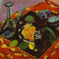 Custom Oil Painting Inspired by Henri Matisse – 'Dishes and Fruit' (1906) – Post-Impressionist Still Life on Canvas