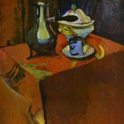 Post-Impressionist Still Life Inspired by Henri Matisse – 'Dishes on a Table' (1900) – Fine Art Oil on Canvas Reproduction