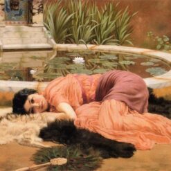 Dolce Far Niente by John William Godward | 1904 Neoclassical Oil Painting