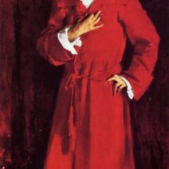 Oil Painting Inspired by John Singer Sargent’s Dr. Pozzi at Home – Realistic Portrait Art on Canvas