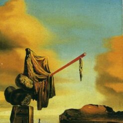Dreams on a Beach – Surreal Symbolic Oil Painting Inspired by Salvador Dali