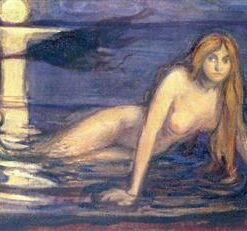 Edvard Munch ‘The Lady from the Sea’ - Hand-Painted Nude Oil Painting, Large Canvas Art for Sale from Dafen Village
